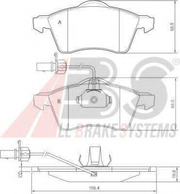 A.B.S. 37143 OE - Brake Pad Set, disc brake autospares.lv