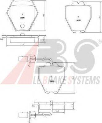 A.B.S. 37159 OE - Brake Pad Set, disc brake autospares.lv