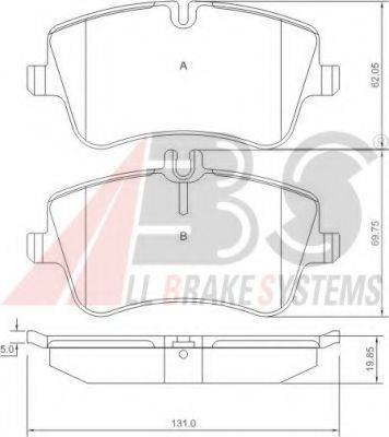 A.B.S. 37165 OE - Brake Pad Set, disc brake autospares.lv