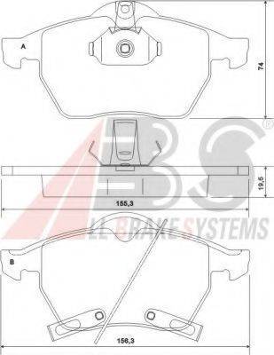 A.B.S. 37116 OE - Brake Pad Set, disc brake autospares.lv