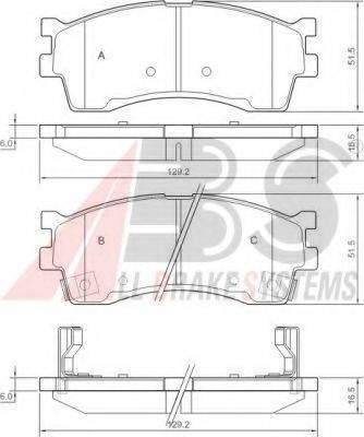 A.B.S. 37180 OE - Brake Pad Set, disc brake autospares.lv