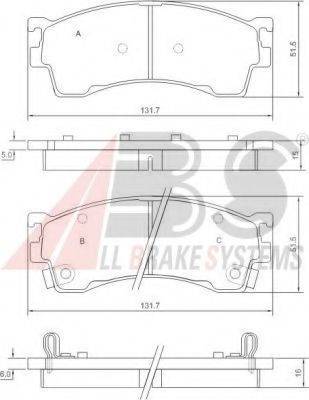 A.B.S. 37187 OE - Brake Pad Set, disc brake autospares.lv