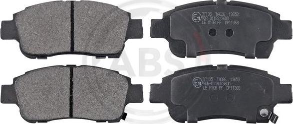 A.B.S. 37135 - Brake Pad Set, disc brake autospares.lv