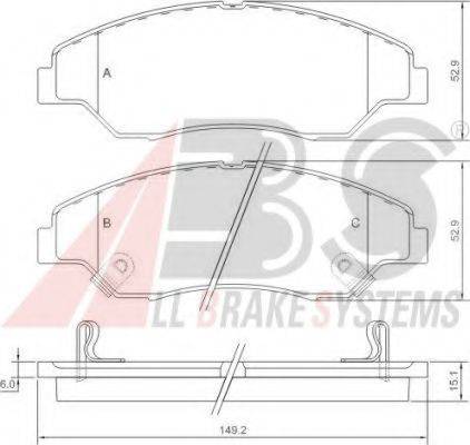 A.B.S. 37137 OE - Brake Pad Set, disc brake autospares.lv