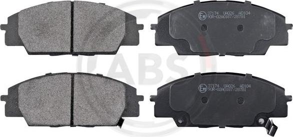 A.B.S. 37174 - Brake Pad Set, disc brake autospares.lv