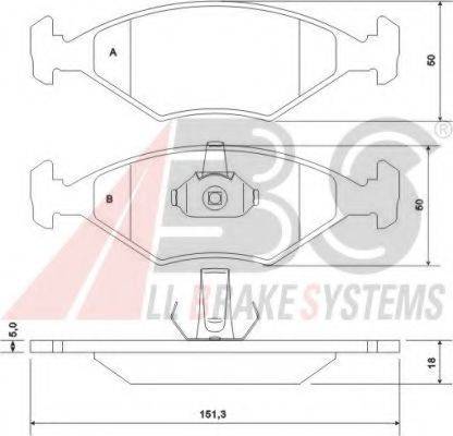 A.B.S. 37170 OE - Brake Pad Set, disc brake autospares.lv