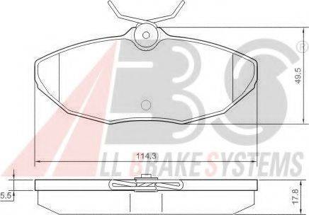 A.B.S. 37178 OE - Brake Pad Set, disc brake autospares.lv