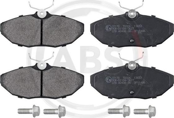 A.B.S. 37178 - Brake Pad Set, disc brake autospares.lv