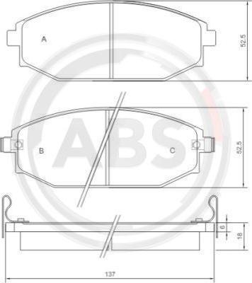 A.B.S. 37173 - Brake Pad Set, disc brake autospares.lv