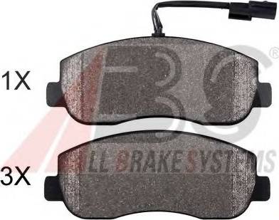 A.B.S. 37848 OE - Brake Pad Set, disc brake autospares.lv