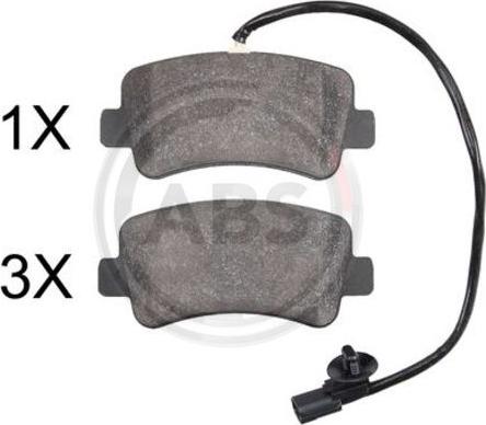 A.B.S. 37847 - Brake Pad Set, disc brake autospares.lv