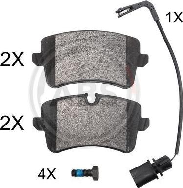 A.B.S. 37859 - Brake Pad Set, disc brake autospares.lv