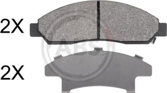 A.B.S. 37851 - Brake Pad Set, disc brake autospares.lv