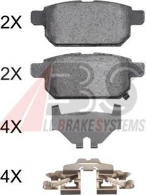 A.B.S. 37886 OE - Brake Pad Set, disc brake autospares.lv