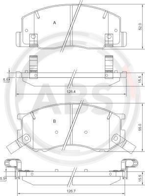 A.B.S. 37399 - Brake Pad Set, disc brake autospares.lv