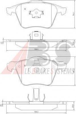 A.B.S. 37344 OE - Brake Pad Set, disc brake autospares.lv