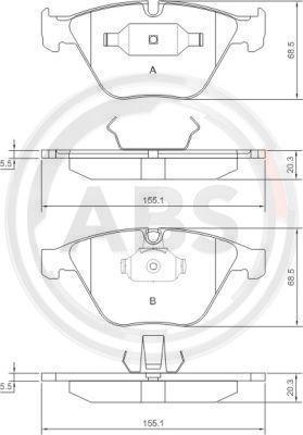 A.B.S. 37346 - Brake Pad Set, disc brake autospares.lv