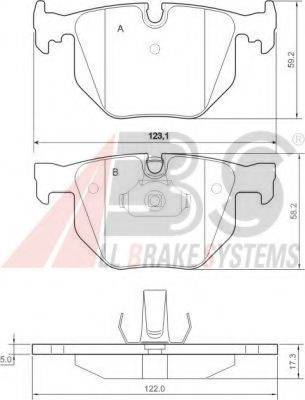 A.B.S. 37348 OE - Brake Pad Set, disc brake autospares.lv