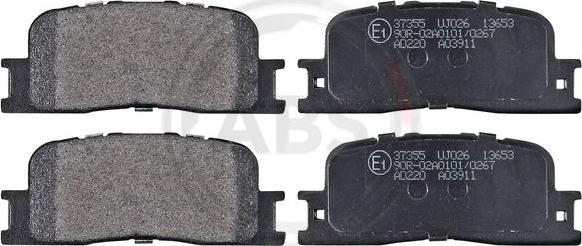 A.B.S. 37355 - Brake Pad Set, disc brake autospares.lv