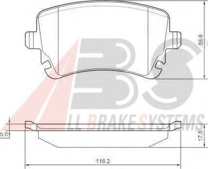 A.B.S. 37366 OE - Brake Pad Set, disc brake autospares.lv