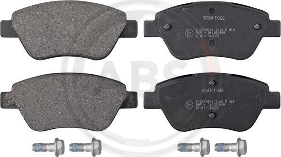 A.B.S. 37360 - Brake Pad Set, disc brake autospares.lv