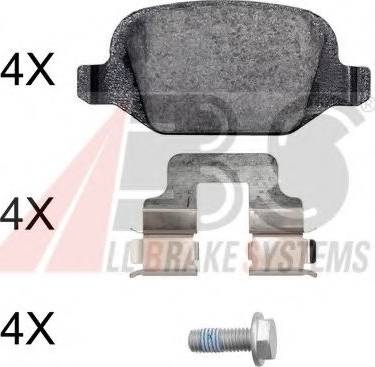 A.B.S. 37311 OE - Brake Pad Set, disc brake autospares.lv