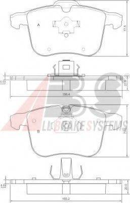 A.B.S. 37389 OE - Brake Pad Set, disc brake autospares.lv