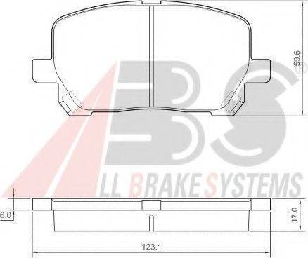 A.B.S. 37328 OE - Brake Pad Set, disc brake autospares.lv