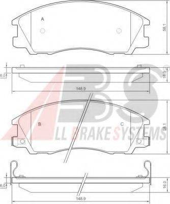 A.B.S. 37323 OE - Brake Pad Set, disc brake autospares.lv