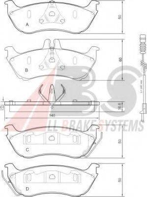 A.B.S. 37322 OE - Brake Pad Set, disc brake autospares.lv