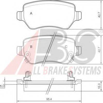 A.B.S. 37296 OE - Brake Pad Set, disc brake autospares.lv