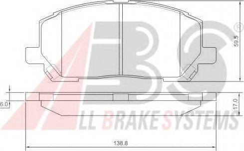 A.B.S. 37260 OE - Brake Pad Set, disc brake autospares.lv