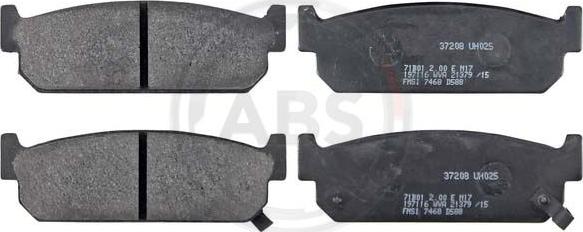 A.B.S. 37208 - Brake Pad Set, disc brake autospares.lv