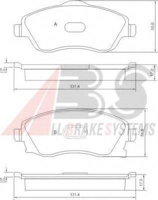 A.B.S. 37213 OE - Brake Pad Set, disc brake autospares.lv