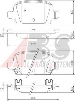 A.B.S. 37212 OE - Brake Pad Set, disc brake autospares.lv