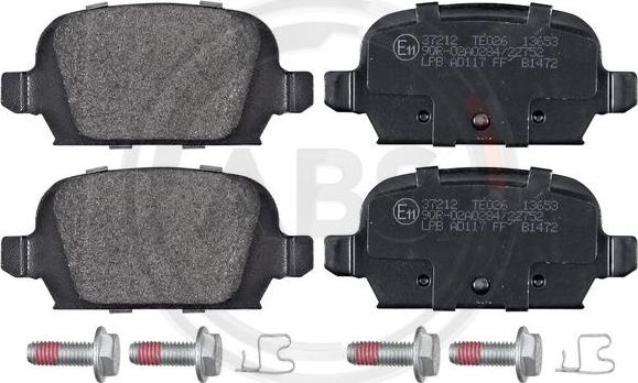 A.B.S. 37212 - Brake Pad Set, disc brake autospares.lv