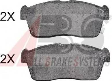 A.B.S. 37222 OE - Brake Pad Set, disc brake autospares.lv