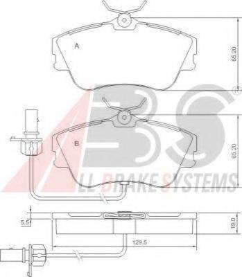 A.B.S. 37274 OE - Brake Pad Set, disc brake autospares.lv