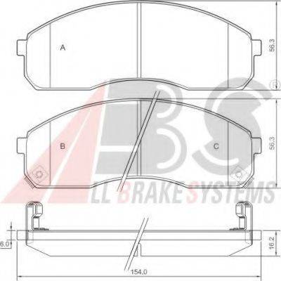 A.B.S. 37275 OE - Brake Pad Set, disc brake autospares.lv