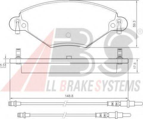 A.B.S. 37277 OE - Brake Pad Set, disc brake autospares.lv