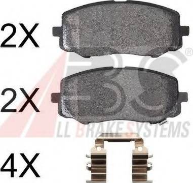 A.B.S. 37763 OE - Brake Pad Set, disc brake autospares.lv