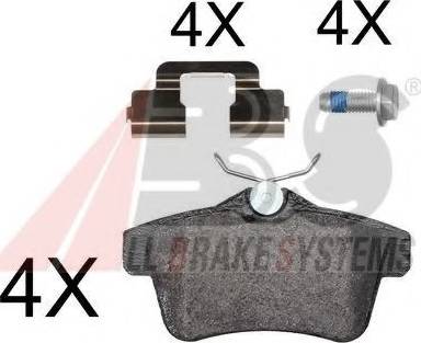 A.B.S. 37762 OE - Brake Pad Set, disc brake autospares.lv