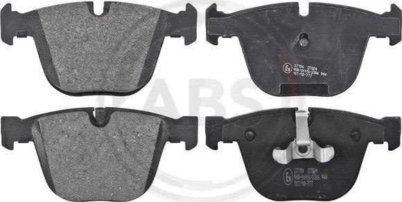 A.B.S. 37704 - Brake Pad Set, disc brake autospares.lv