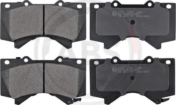 A.B.S. 37701 - Brake Pad Set, disc brake autospares.lv