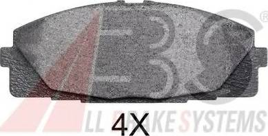 A.B.S. 37708 OE - Brake Pad Set, disc brake autospares.lv