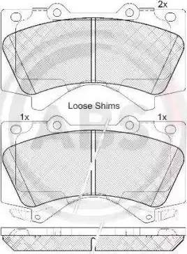 A.B.S. 37719 - Brake Pad Set, disc brake autospares.lv