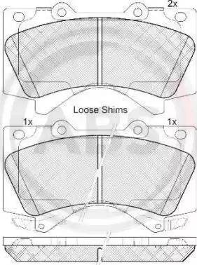 A.B.S. 37710 - Brake Pad Set, disc brake autospares.lv