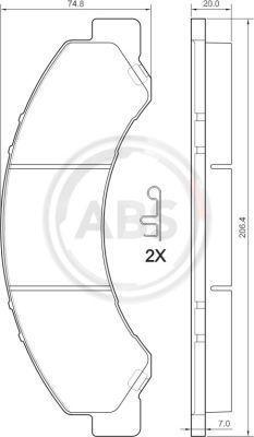 A.B.S. 37713 - Brake Pad Set, disc brake autospares.lv