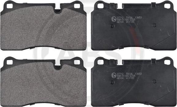 A.B.S. 37712 - Brake Pad Set, disc brake autospares.lv