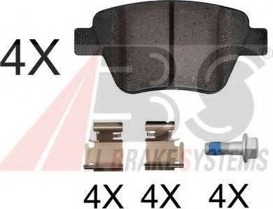 A.B.S. 37784 OE - Brake Pad Set, disc brake autospares.lv